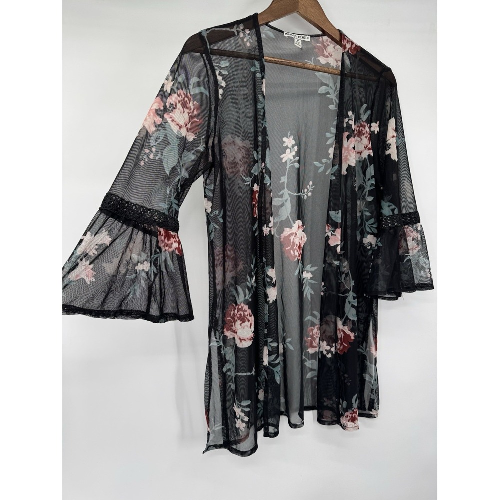 Moral Fiber Open Front Cardigan kimono Sheer 3/4 Bell Sleeves whimsigoth Fairy